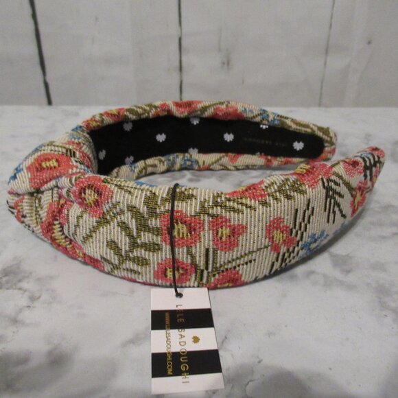 New Lele Sadoughi Headband Floral Brocade Knotted - Picture 8 of 12